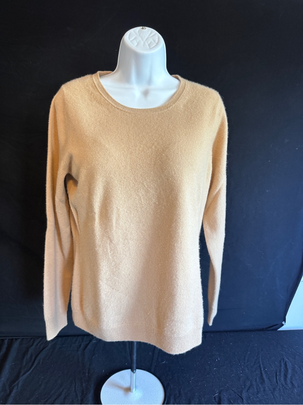 Pure Collection Scoop Neck Sweater in Camel